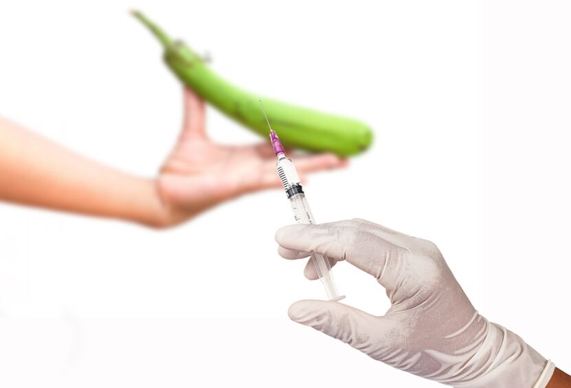 iniezione per l'ingrandimento del pene